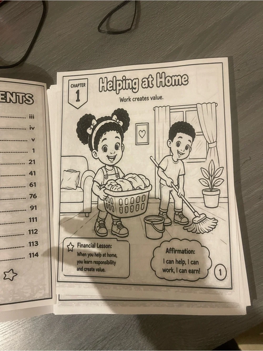 Financial Literacy Coloring & Activity Book - Yellow/Green